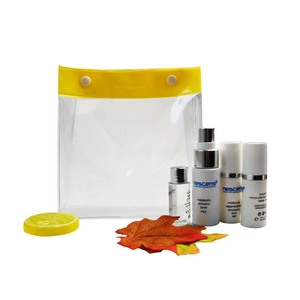 Thiết kế đẹp tùy chỉnh PVC đứng lên Túi Quà Tặng mỹ phẩm đóng gói túi nhựa PVC túi trong suốt với logo <span class=keywords><strong>Snap</strong></span> Nút - Product Image 3