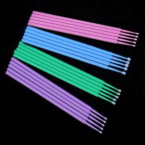 100pcs Disposable Eyelash Microbrushes Portable <b>Individual</b> <b>Lash</b> Removing Applicator Tool - Product Image 5