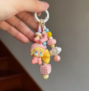 Llavero Original Crybaby, Cadena para Teléfono Labu Yoga, Colgante para Bolso, Cadena DIY Pop Mart Personalizada, Llavero para Funda de Teléfono al por Mayor - Product Image 3