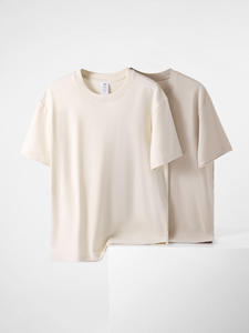 Solid Color Blank Design <b>Men's</b> 100% Cotton 230g Loose Fit Short Sleeve Anti-pilling Casual Digital Printed Knitted <b>T</b>-<b>shirt</b> - Product Image 2