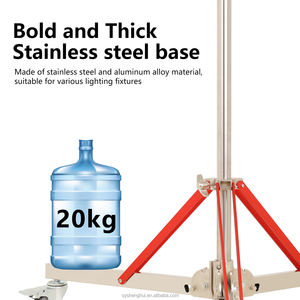 320 cm Edelstahl-Lampenstativ C-Stativ Hochbelastbar mit Rollen - Product Image 2