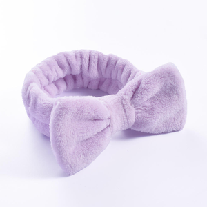 Ensemble de bandeaux en tissu corail personnalisé, serviette en flanelle, scrunchies, style fête, maquillage, élastique, bandeau de spa pour cheveux, pour utilisation en spa <span class=keywords><strong>et</strong></span> salon - Product Image 5