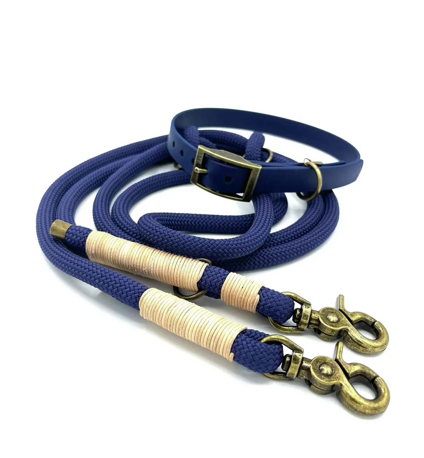 Custom Heavy Duty Dog Leash Rope Set Paracord Dog Collar Pet Dog Lead Set with Gift Bag Walking Training Leads