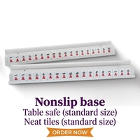Supports de Mahjong Américains Haut de Gamme Faits à la Main en Bois avec Poussoirs Magnétiques, Ensemble de Supports de Tuiles, Support de Table Optionnel, Jeu de Table Moderne