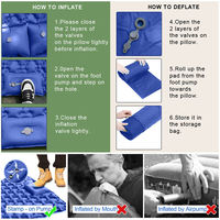 CHENYUE Matelas de couchage gonflable léger et imperméable, pliable, portable, double, pour le camping en plein air, avec pompe intégrée