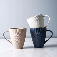 Tasse en céramique en relief, tasse créative élégante, tasse à café latte pour le bureau, couleur personnalisée pour couple