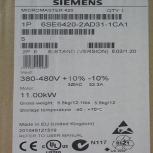 6SE6420-2AD31-1CA1 MICROMASTER 420 11kW 3AC 380-480V ไดรฟ์ PLC - Product Image 4