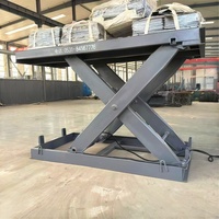 Table élévatrice à ciseaux électrique hydraulique encastrée sur mesure avec plateforme antidérapante et structure en acier robuste