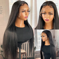 13x6 vente en gros sans colle Full hd dentelle avant perruques de cheveux indiens vierges cuticules alignées perruques de cheveux humains vierges bruts