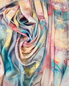 Mềm Matte Lụa Satin 100% Polyester Kỹ Thuật Số In Crepe Voan Vải Cho Váy Quần Áo Ngủ Túi Với Thiết Kế Đồng Bằng Thoáng Khí - Product Image 1