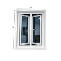 Fenêtres battantes en PVC/UPVC pour les Bahamas avec cadre en plastique pour salon, balcon, ouverture horizontale
