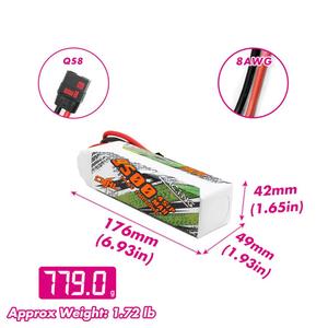 Batterie Lipo CNHL 4S 14.8V 9500mAh 90C avec connecteur QS8 pour voitures RC, bateaux, hélicoptères, avions, jets, EDF, pièces de modélisme Speedrun - Product Image 4