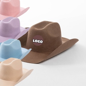Mẫu Miễn Phí Thêu Logo 100 100% Len Úc Rộng Brimwestern Jazz Cảm Thấy Pro Cowboy Cowgirl Mũ Cho Nam Giới Người Lớn - Product Image 6