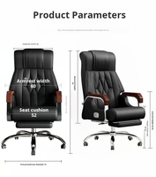 Chaise de Bureau de Direction Moderne Ergonomique en Cuir Haute Qualité, Mousse, Design Pliable Contemporain