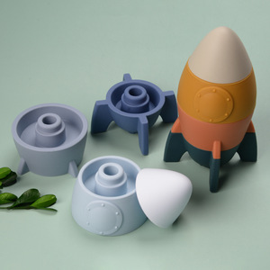 Juguetes apilables de cohetes de silicona para niños Juguetes a juego de <span class=keywords><strong>desarrollo</strong></span> de inteligencia para niños pequeños - Product Image 6