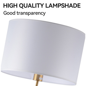 Lampadaire Tré<span class=keywords><strong>pied</strong></span> en Métal avec <span class=keywords><strong>Abat</strong></span>-<span class=keywords><strong>jour</strong></span> en Tissu, Culot E27, Interrupteur au <span class=keywords><strong>Pied</strong></span> pour Salon, Chambre, Bureau, Décoration Intérieure, Luminaire <span class=keywords><strong>sur</strong></span> <span class=keywords><strong>Pied</strong></span> - Product Image 3