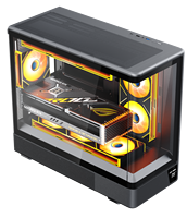 PC Case with Fans 360mm Water Cooling Support 460mm GPU Temperature Display Micro ATX Gaming Computer Case Desktop Tower