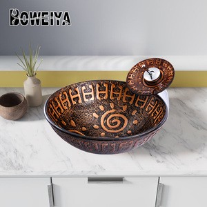 <span class=keywords><strong>Listo</strong></span> para nave marrón patrón de textura de lavado de cara de baño vanidad lavabo pequeño China negro <span class=keywords><strong>mate</strong></span> cuencas barato Baño - Product Image 1
