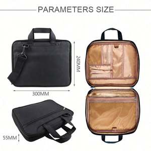 Sac à bandoulière de luxe extensible grand format pour ordinateur portable, résistant à l'eau, sacoche de voyage professionnelle avec organisateur pour hommes et femmes - Product Image 6