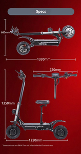 Scooter Eléctrico de Alta Potencia con Doble Motor, Todoterreno, Largo Alcance, para Adultos, 807hbc017, Producto Principal, Plegable y de Alta Potencia - Product Image 5