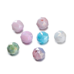 Perles en verre cristal 8 mm rondes irisées teintées à l'eau pour la fabrication de bracelets, kit de matériel pour accessoires de bijoux DIY - Product Image 5