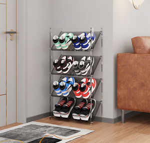 Thời trang 2025 đầy màu sắc <span class=keywords><strong>Acrylic</strong></span> nhiều lớp giá giày để tổ chức, hiển thị & không gian nhà - Product Image 4