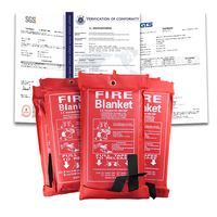 Couverture anti-feu extrême sur mesure de grande taille pour une protection ignifuge d'urgence, 100% fibre de verre, certifiée CE