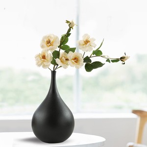 Jarrón Grande de Cerámica Blanca Bisque con Forma Sencilla y Elegante para Decoración del Hogar, Exhibición Floral Hidropónica en la Sala de Estar - Product Image 3