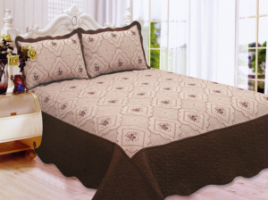 Smiling Home Embroidery 100% Polyester Filling with 2 Pillowcases Hot Sale <strong>Quilt</strong>/<strong>Bedspread</strong> - Product Image 4