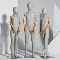 Mode corps entier luxe couleur grise enfants adolescente garçon jeunesse Mannequin enfant avec bras en bois articulés détachables à vendre