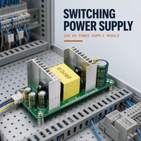 Alimentation industrielle à cadre ouvert 24V 8A SMPS, carte nue, adaptateur AC/DC pour bande LED, caméra CCTV, purificateur d'air, certifiée CE