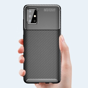 Los últimos modelos de negocios de carbono negro TPU completa del teléfono móvil de la cubierta para <span class=keywords><strong>Samsung</strong></span> A51 A71 A81 A91 - Product Image 1