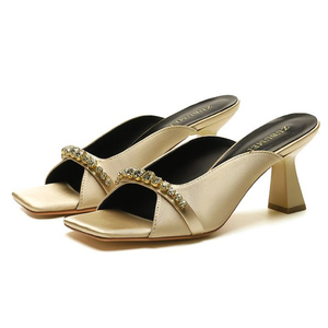 Zapatos de Tacón Bajo de 5CM para Mujer, Diseño Peep Toe, Nuevos Modelos de Verano - Product Image 1