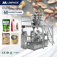 Machine d'emballage rotative Doypack de haute qualité, directement de l'usine LINPACK, machine d'emballage pour cacahuètes, ligne d'emballage de sachets préformés