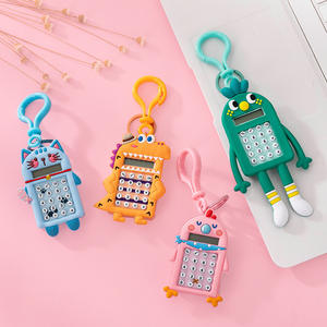 Calculatrice de poche multifonctionnelle miniature pour enfants, forme de dessin animé mignonne, couleur, batterie - Product Image 2