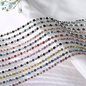 Chaîne de strass 2,5 mm colorée à griffes pour coque de téléphone, accessoires pour cheveux, décoration de vêtements, fournitures de fabrication de bijoux DIY - Product Image 2