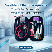 Kits de Stéthoscopes Manuels à Double Tête en Gros II III IV pour Cardiologie, Estetoscopio pour Médecins et Infirmières, Étuis à Stéthoscopes