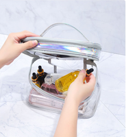 Portable 2 couches grand sac de maquillage réutilisable Train Case cosmétiques organisateur avec séparateurs réglables pratique voyage maquillage étui