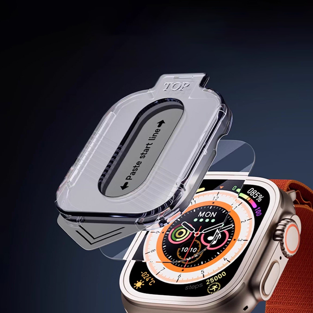 Full Coverage 2.5D 9H Tempered Glass Smart Watch Screen Protector Watch Series 10/9/8 Ultra 38-49mm Ultra-Thin Anti-Fingerprint
