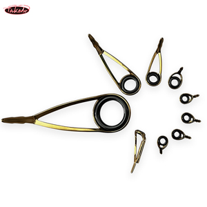 Ensemble de guides de <span class=keywords><strong>canne</strong></span> à pêche en or ultra légers TN09 Anneaux en céramique à haute brillance Guides de <span class=keywords><strong>canne</strong></span> à pêche Accessoires de <span class=keywords><strong>remplacement</strong></span> - Product Image 2