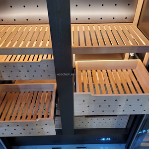 Wine bar armadi formato su misura in legno <span class=keywords><strong>di</strong></span> faggio mensola <span class=keywords><strong>di</strong></span> visualizzazione refrigeratore <span class=keywords><strong>di</strong></span> <span class=keywords><strong>vino</strong></span> armadio casa soggiorno <span class=keywords><strong>vino</strong></span> refrigeratore cantina <span class=keywords><strong>di</strong></span> stoccaggio - Product Image 6