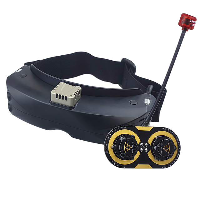 Long Distance Flight Set- Goggles with Directional Antenna and All-directional Antenna for FPV Drone