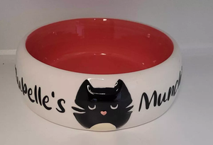 3D Katzenkopf Personalisieren Sie mit dem Namen des Haustieres Benutzer definierte Hunden äpfe Haustier zubehör Keramik-Katzen schale - Product Image 2