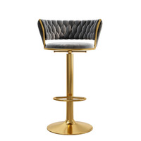 Filet de barre domestique moderne, simple et rotatif, lumière rouge, accoudoir avant de luxe, caissier, chaise de bar de beauté