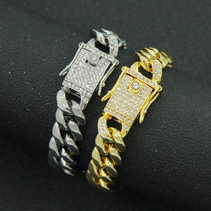 2026 New Innovation Geometric Design Alloy Gold Silver Plated Chain Bracelet Hiphop Style <b>Mens</b> Bracelet Trendy Jewelry Wholesale - Product Image 4