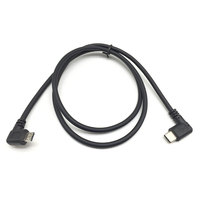 Kabel USB 2.0 Micro ke Type C Bentuk L Untuk Data dan Pengisian Daya