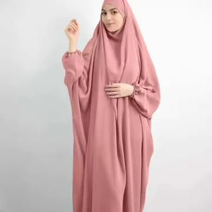 Dubai Modest Khimar Hijab Abaya <strong>Elastic</strong> One Piece Nida Muslim Prayer <strong>Dress</strong> for Jilbab Casual French Indonesia Islamic Clothing - Product Image 3