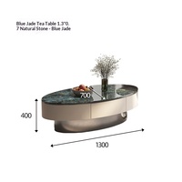 Table basse moderne - Cadre en acier inoxydable de forme ovale avec rangement caché pour salon, hôtel, bureau