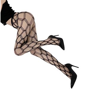 2024 <span class=keywords><strong>bas</strong></span> résille <span class=keywords><strong>grande</strong></span> maille diamant trou femmes matures Sexy collants noirs avec jarretière - Product Image 5