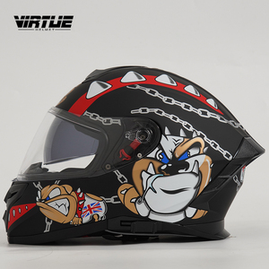 <span class=keywords><strong>Casque</strong></span> de moto <span class=keywords><strong>intégral</strong></span> certifié VIRTUE ECE - Nouveau décalcomanie tendance en forme de chaîne de <span class=keywords><strong>chien</strong></span>, <span class=keywords><strong>casque</strong></span> de sécurité élégant <span class=keywords><strong>pour</strong></span> les motards - Product Image 4